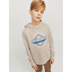 Jack and Jones Logo Hoodie Moonbeam