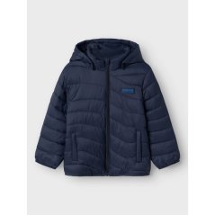 Name It Kids' Monay Padded Hooded Short Puffer Jacket Dark Sapphire