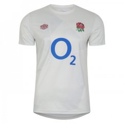 Umbro England Rugby Warm Up Shirt 2023 2024 Adults Dew/Metal