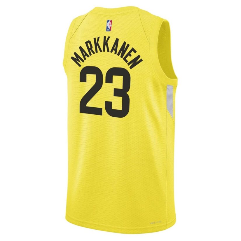 Nike Utah Jazz Lauri Markkanen #23 Jersey Yellow