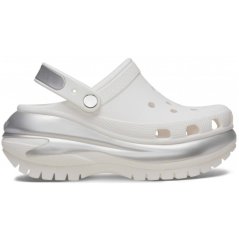 Crocs Women's Crush Metallic Clogs WhiteSilver