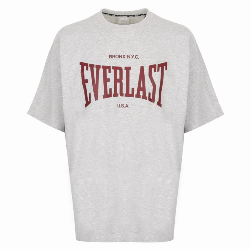 Everlast Men's Cotton Short Sleeve Crew Neck T-Shirt Grey