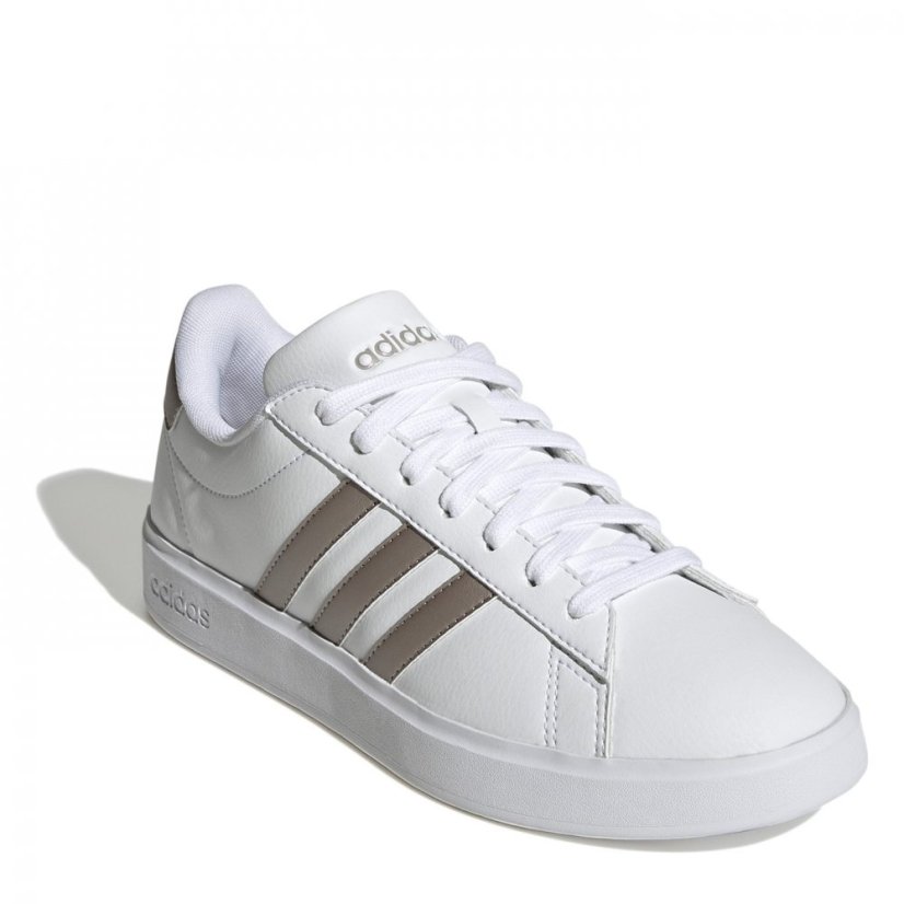 adidas Womens Grand Court Sneakers Wht/Platin