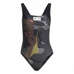 adidas Thebe Magugu Swimsuit Womens Carbon/Black