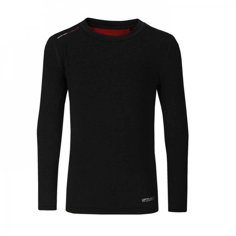 Sondico S Therm Mock Collar Top Junior Boys Black