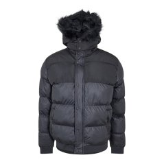 Criminal Damage Men's Polar Jacket Parka Black