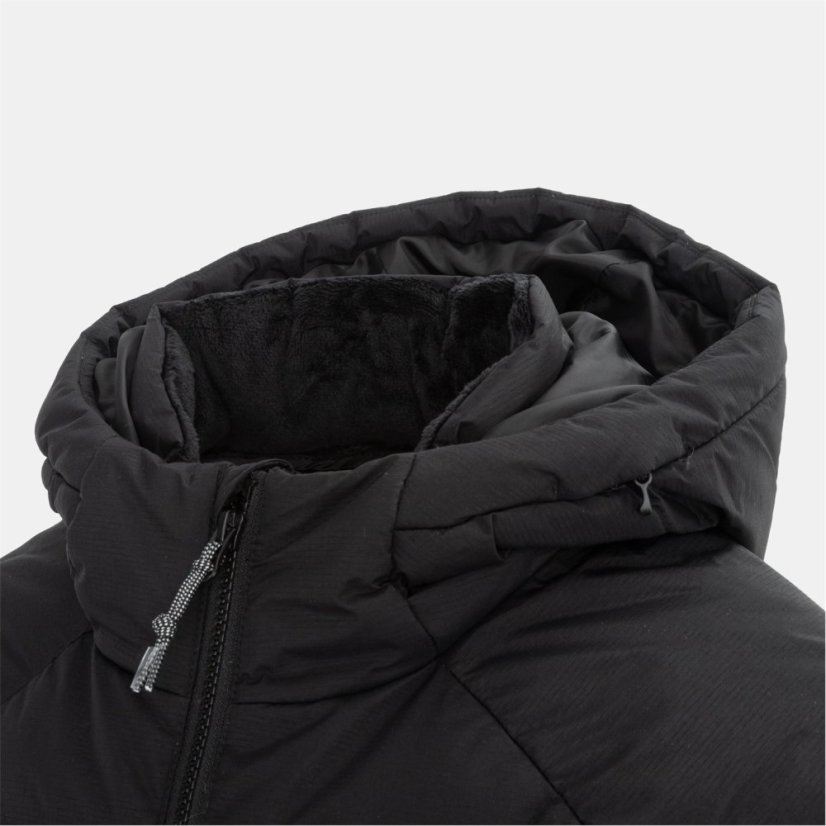 Karrimor Womens Helix Wind Resistant Long Hooded Down Jacket Black