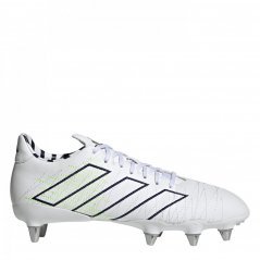 adidas Elite Kakari Soft Ground Rugby Boots Wht/Blu/Sil