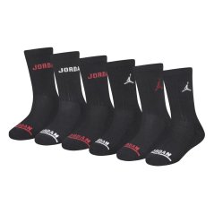 Air Jordan Legend Crew 6Pk Sock Juniors Black