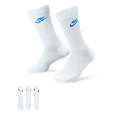 Nike 3 Pack of Essential Crew Socks White/Blue