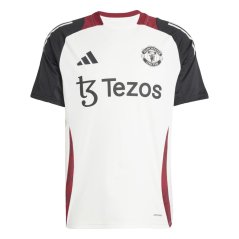 adidas Manchester United Training Shirt 2024 2025 Adults Off White/Black
