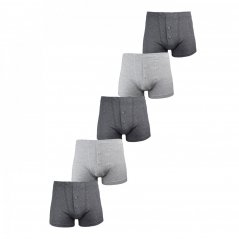 Donnay Men's Comfort-Fit Boxer Briefs 5-Pack Grey Multi