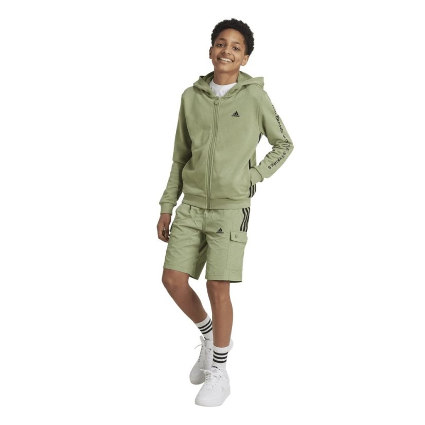 adidas Unisex Kids Jersey Jogger Shorts Green/Black