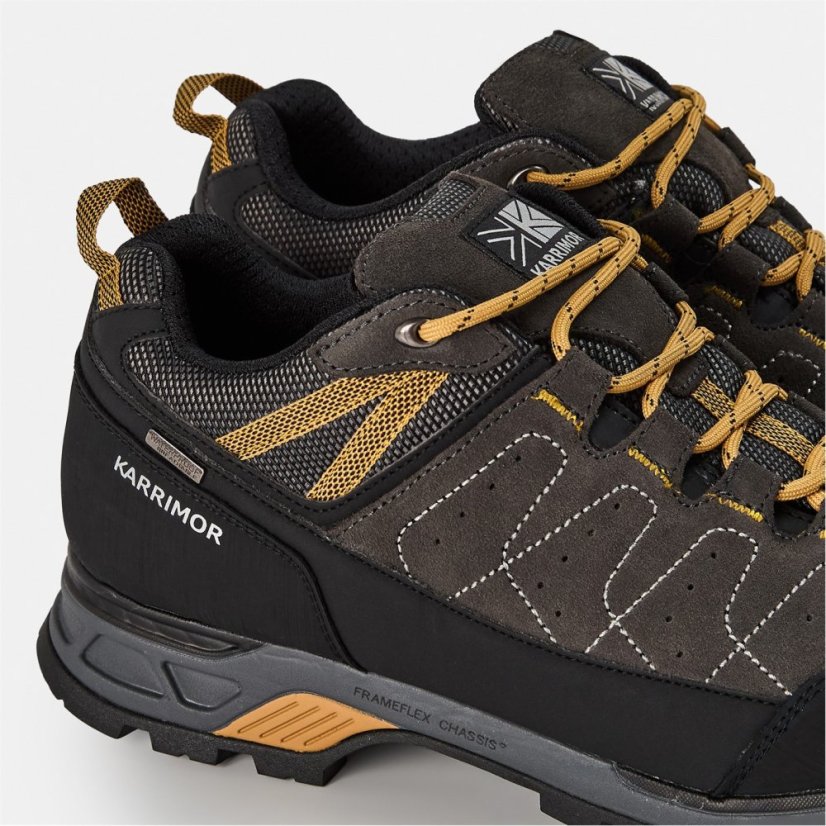 Karrimor Hot Rock Waterproof Walking Shoes Mens Charcoal/Yellow
