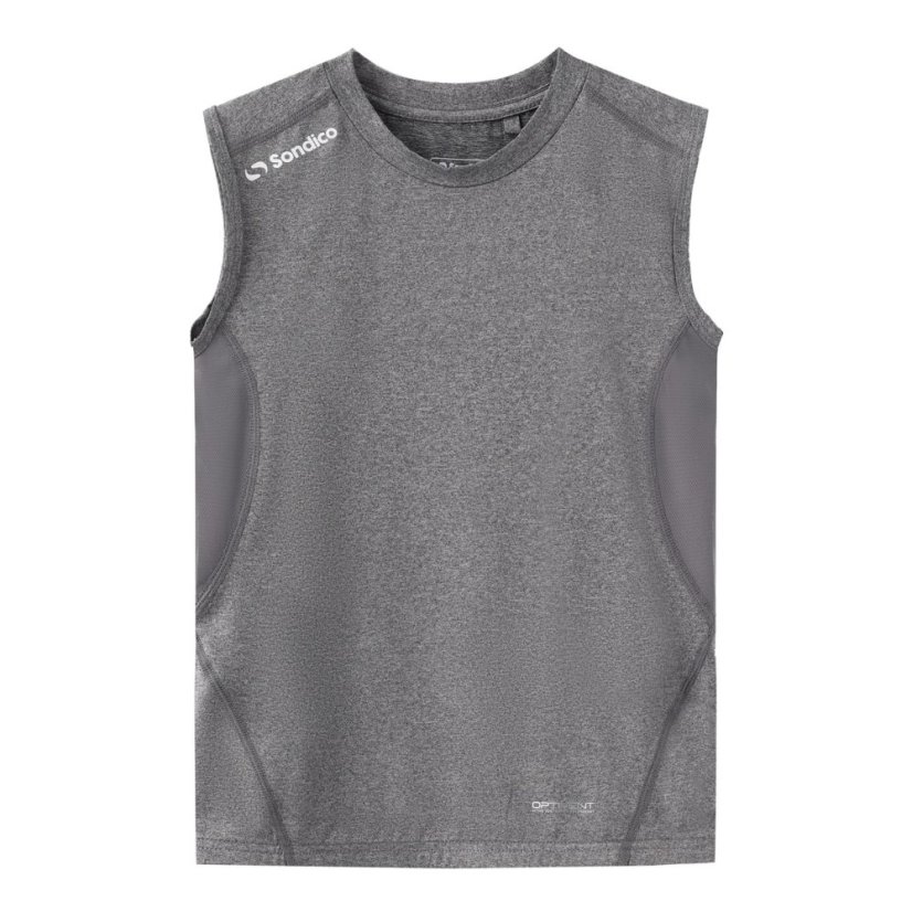 Sondico Base Cre Vest Junior Boys Grey Marl