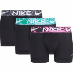 Nike 3 Pack Stretch Long Boxer pánské šortky Black/Blue
