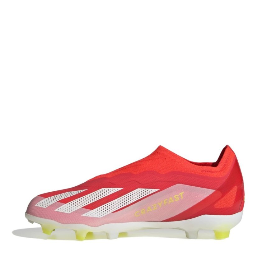 adidas X Crazyfast Elite Laceless Firm Ground Children's Football Boots Slr red/white