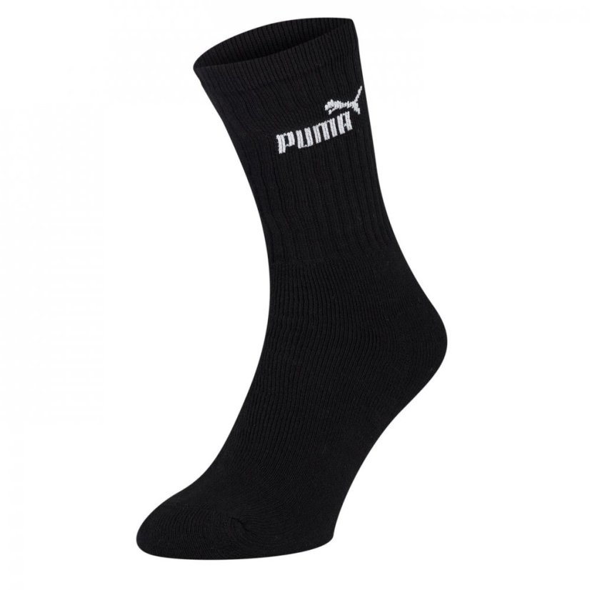 Puma 3 Pack Crew Socks Mens Black