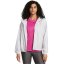 Under Armour Women's Rival Sport Water Resistant Wind Resistant Long Sleeve Hooded Oversized Fit Windbreaker Halo Grey