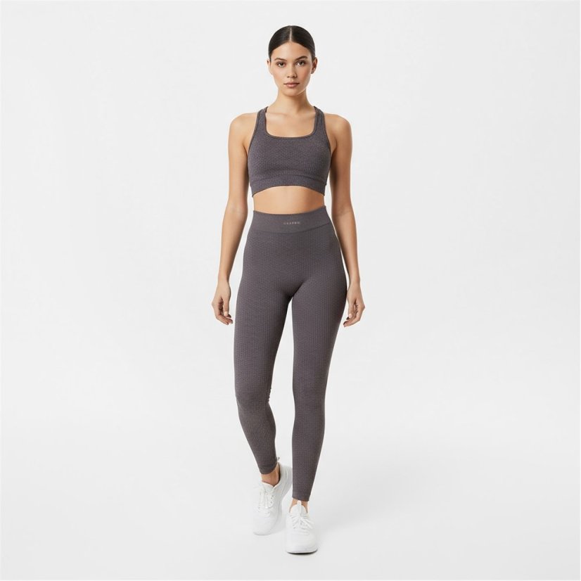 USA Pro USAPro Ribbed Leggings Womens Espresso Marl