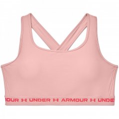 Under Armour Armour Medium Support Crossback Bra Womens Pink Heather