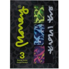Money 3-Pack Techno Cheetah Trunks White Aop