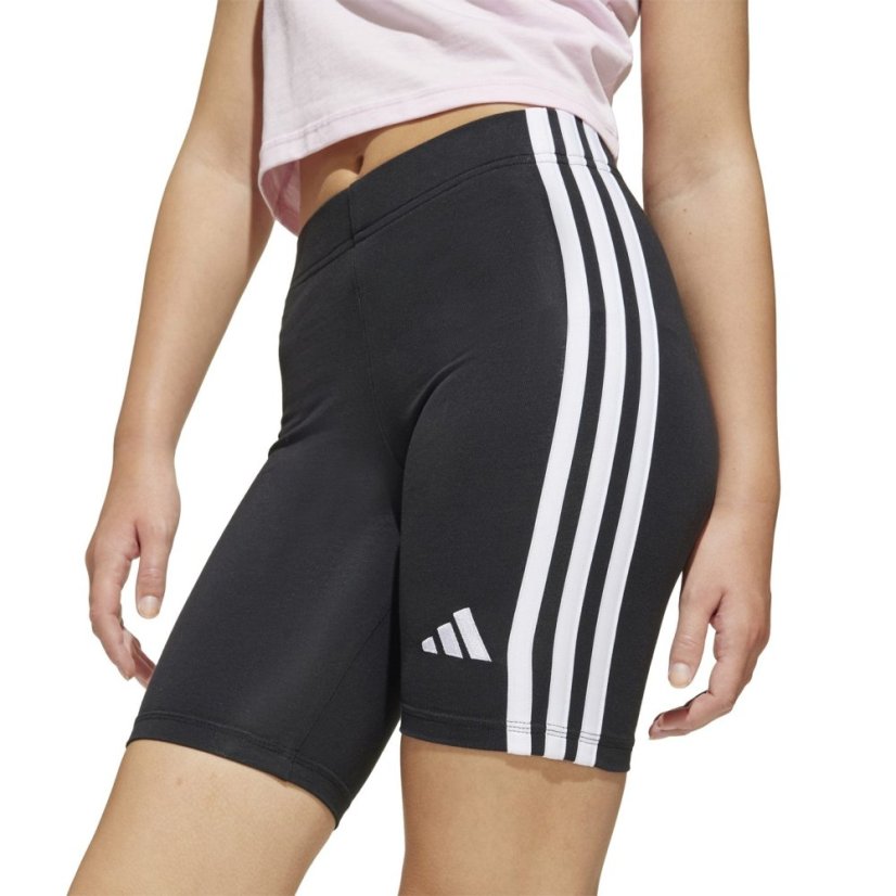 adidas Essentials Girls 3-Stripes Shorts Kids Black/White