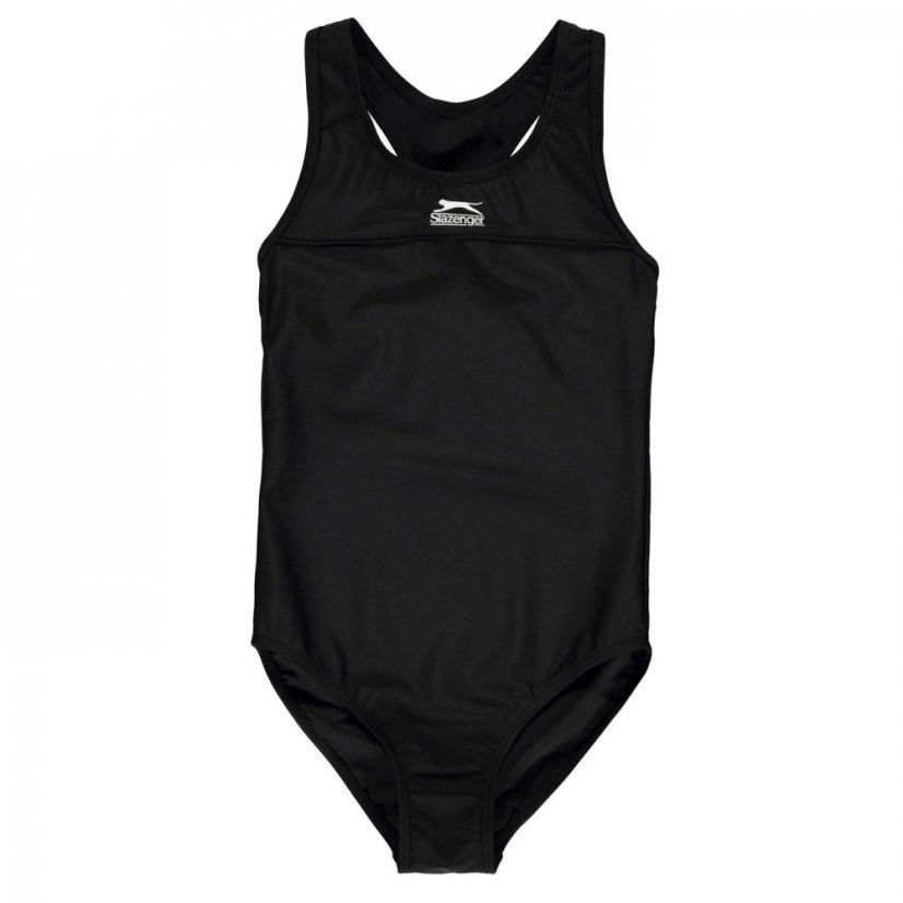 Slazenger LYCRA® XTRA LIFE™ Racer Back Swimsuit Girls Black