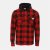 Lonsdale Men's Hooded Long Sleeve Sherpa Jacket Red/Black