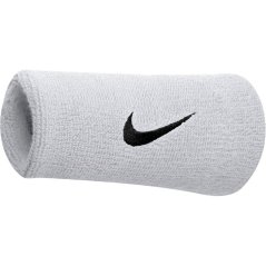 Nike Men's Swoosh Doublewide Wristbands White/Black