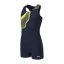 Slazenger LYCRA® XTRA LIFE™ Boyleg Swimming Suit Junior Girls Blue/Yel/Wht