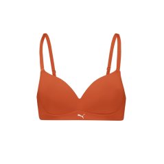Puma Women's Soft Lightly Lined Bralette Flame Orange