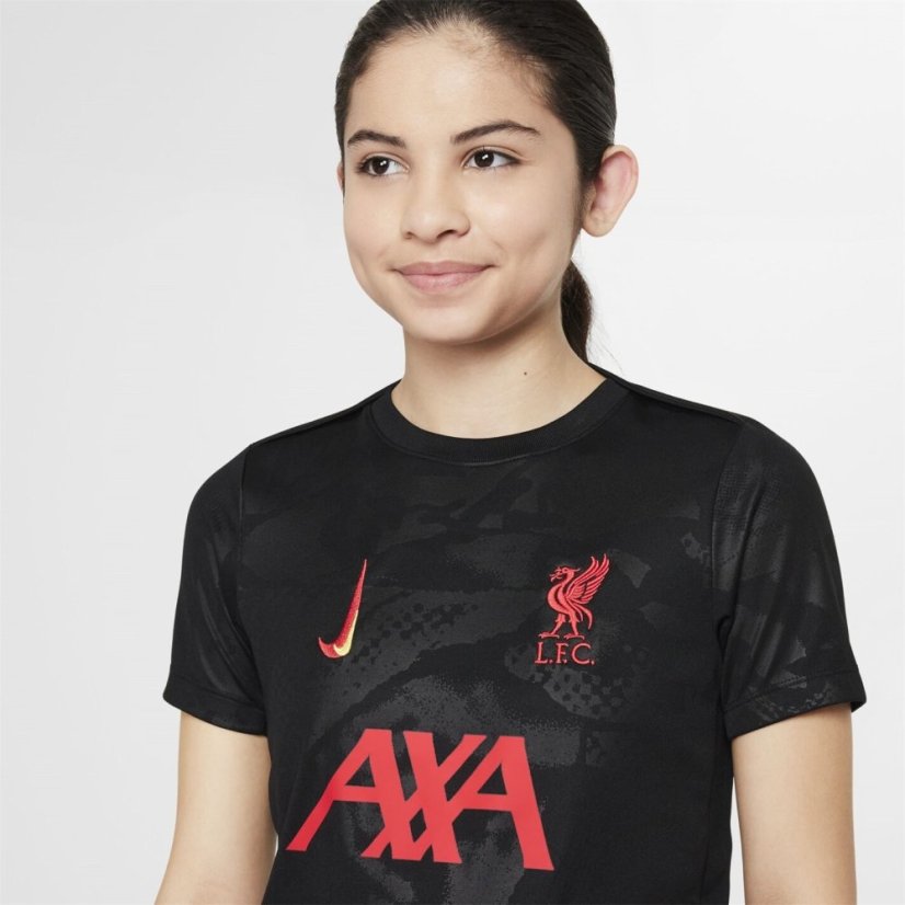 Nike Liverpool Academy Pro Third Pre Match Shirt 2024 2025 Juniors Black