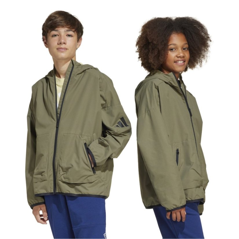 adidas Unisex Kids' Utility Softshell Jacket Olive/Black