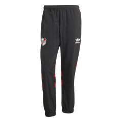 adidas Men's River Plate 1994 Elasticated Cuffs Lined Tracksuit Bottoms Black
