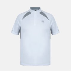 Karrimor Men's Zipped Short Sleeve Performance Running Top White/Grey
