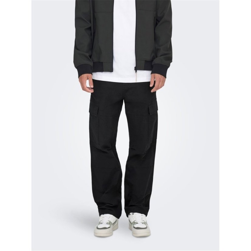 Only and Sons Men's Cargo Trousers Black