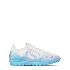 Sondico Blaze Childrens Astro Turf Trainers White/Pink/Blue