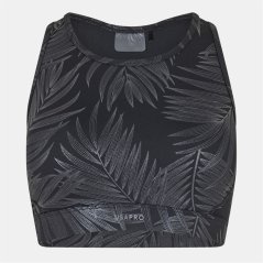 USA Pro Pro Core Racer Back Sports Bra Ladies Black Gloss