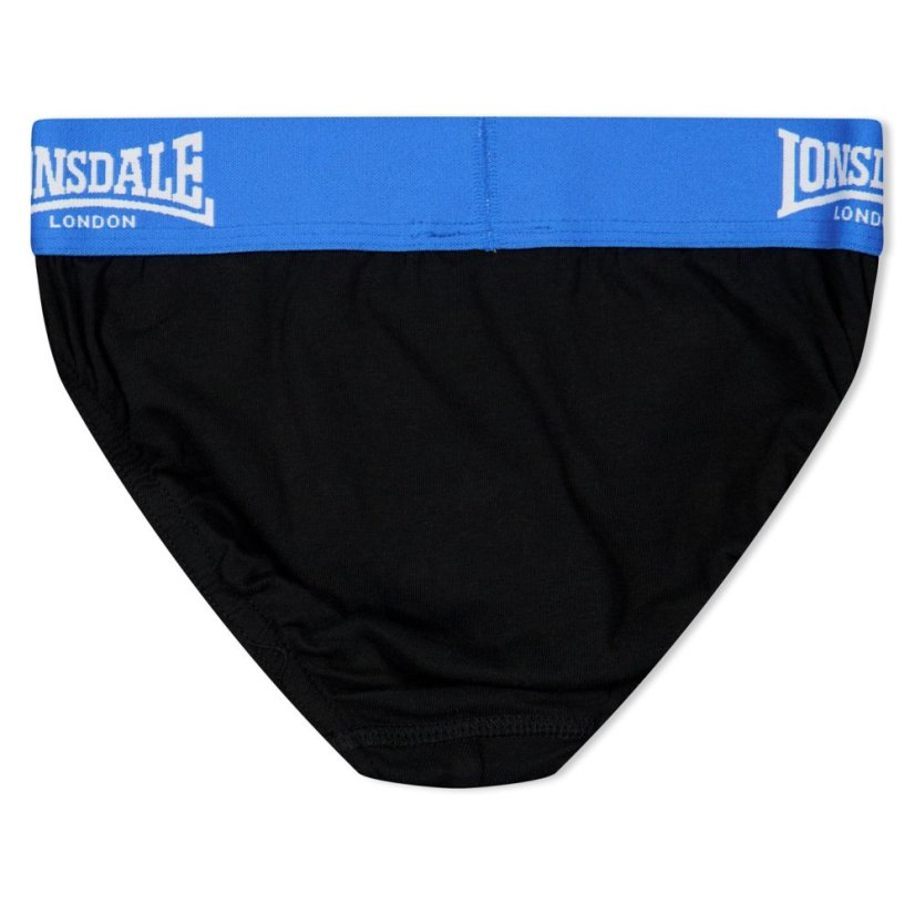 Lonsdale 2 Pack Briefs Junior Boys Black/Blue