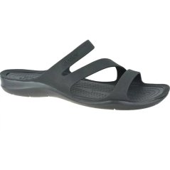 Crocs Women's Swiftwater Flat Sandals Black/Black