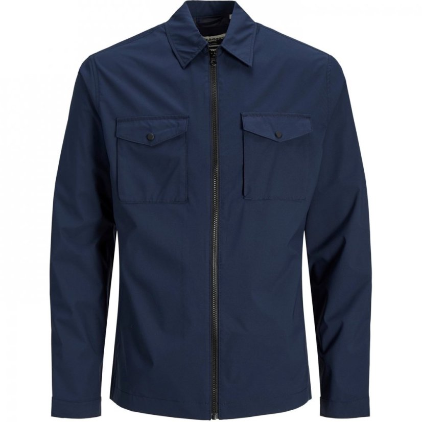 Jack and Jones Zip Overshirt Navy Blazer