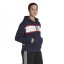 adidas Essentials Pinstripe Block Fleece Full-Zip Loose F dámska mikina Lgnk/Wh/Vvrd