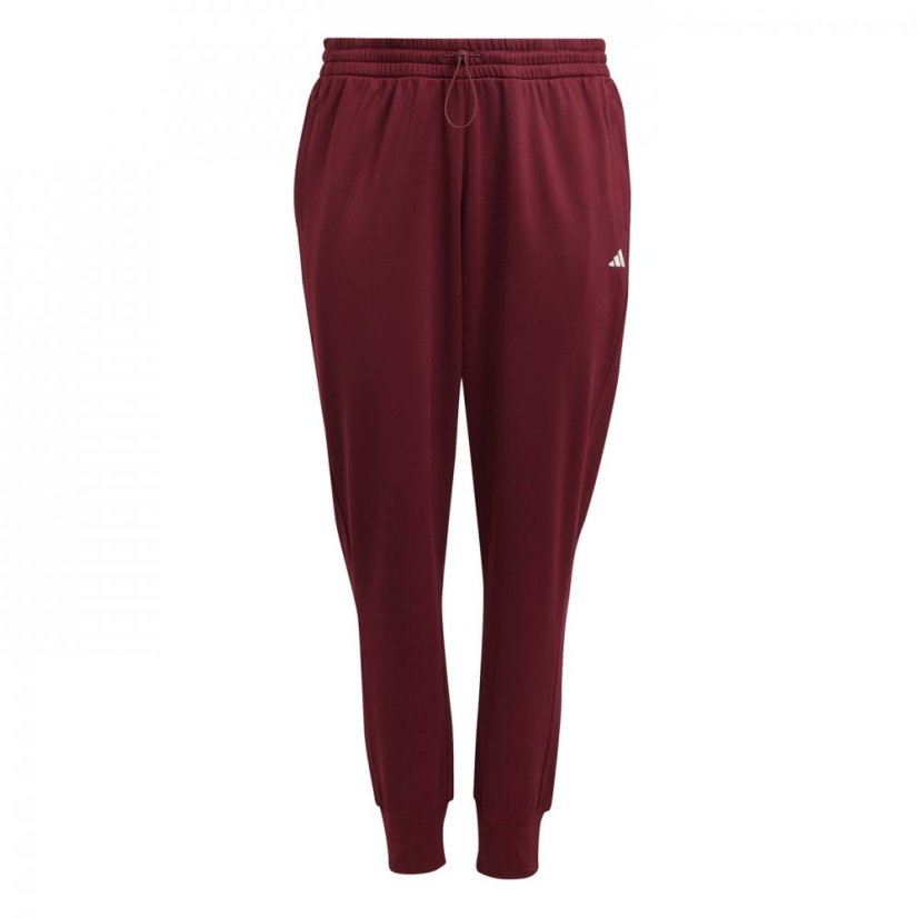 adidas AEROREADY Game and Go Regular Tapered Fleece Joggers (Plus Size) Red/White