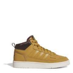 adidas RCourt High-Top Trainers Brown/White