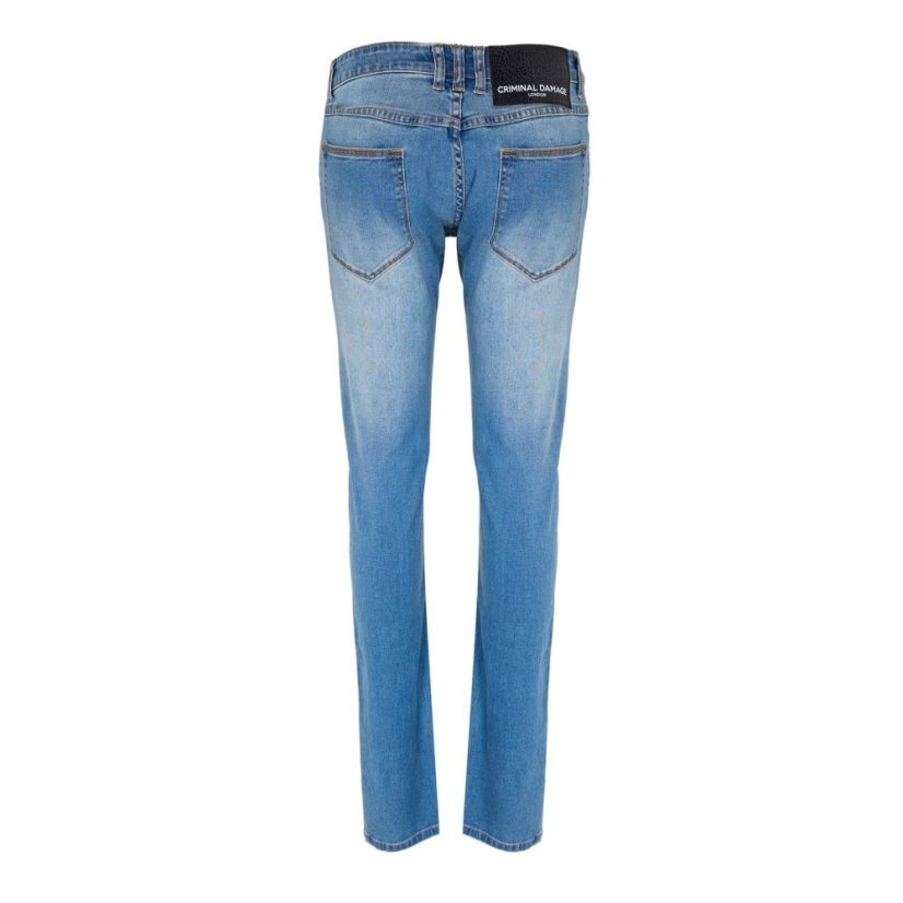 Criminal Damage Men's Skinny Jeans Blue Wash