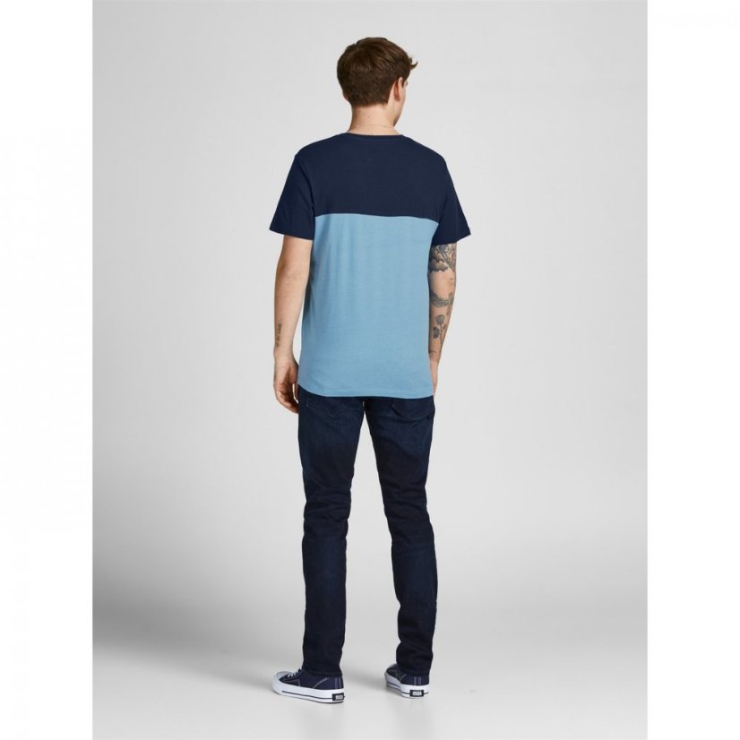 Jack and Jones Distance T-Shirt Blue/White