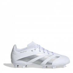 adidas Predator 24 League Junior Firm Ground Boots White/Silver