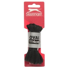 Slazenger Shoe Laces Oval Black