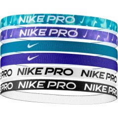 Nike Men's 6 Pack Printed Headbands Green/Purple